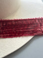 2 Inch Frayed Edge Velvet Silk Ribbon