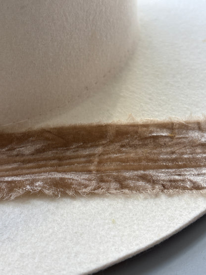 2 Inch Frayed Edge Velvet Silk Ribbon