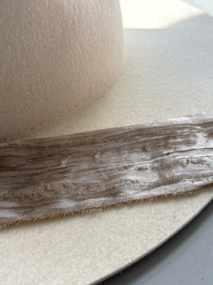 2 Inch Frayed Edge Velvet Silk Ribbon