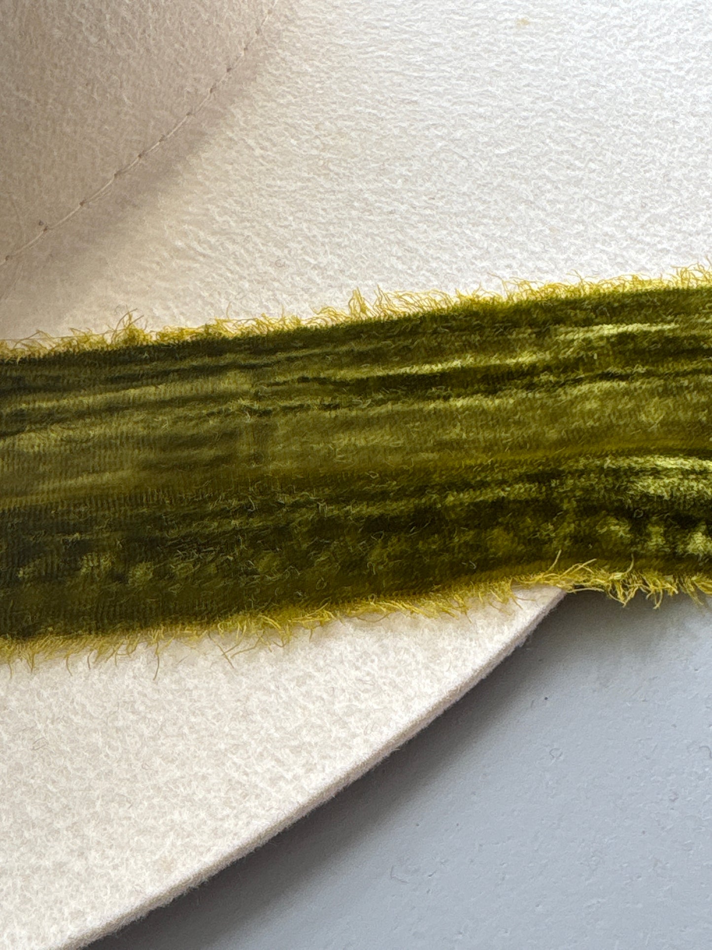 2 Inch Frayed Edge Velvet Silk Ribbon
