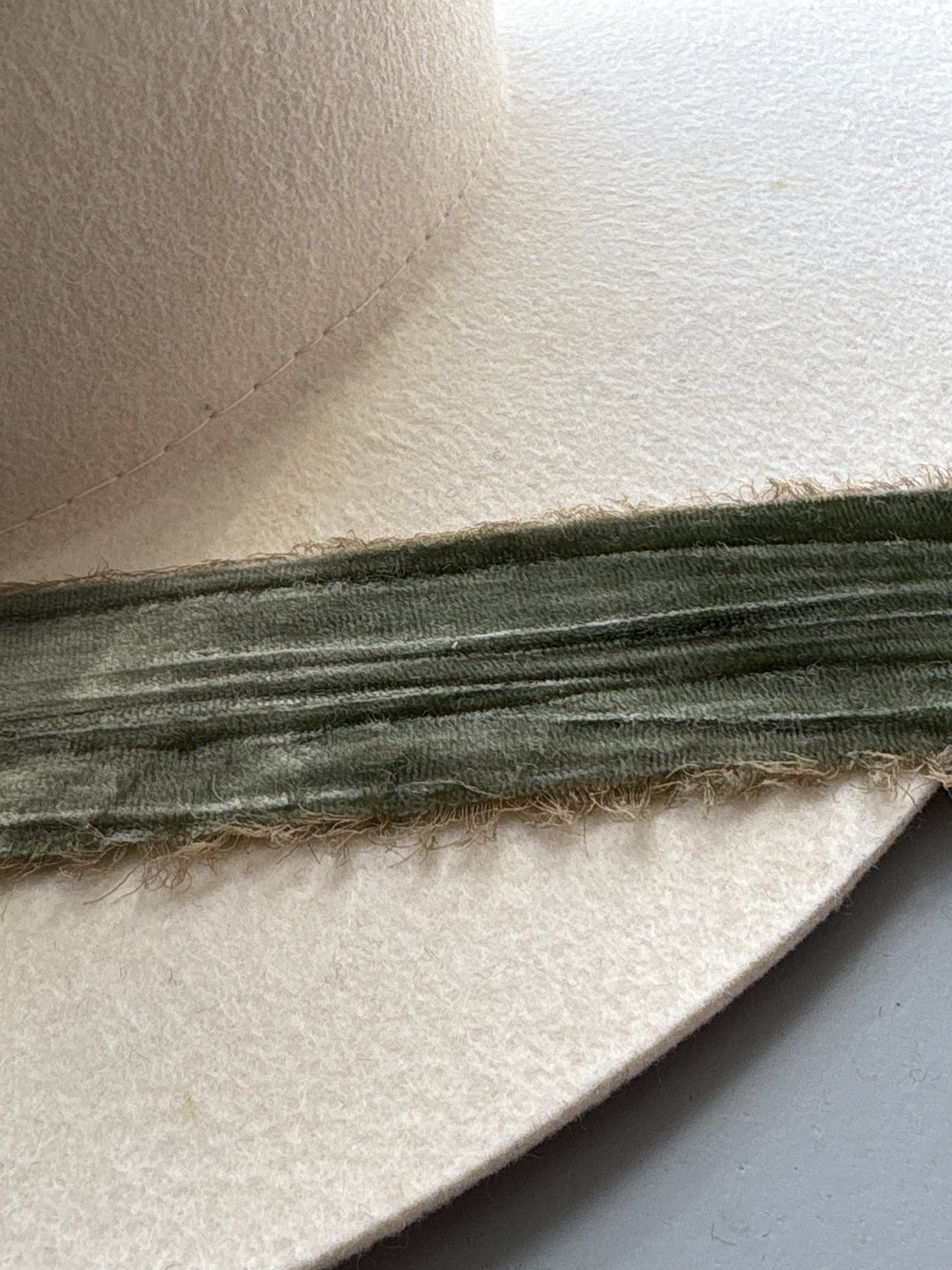 2 Inch Frayed Edge Velvet Silk Ribbon