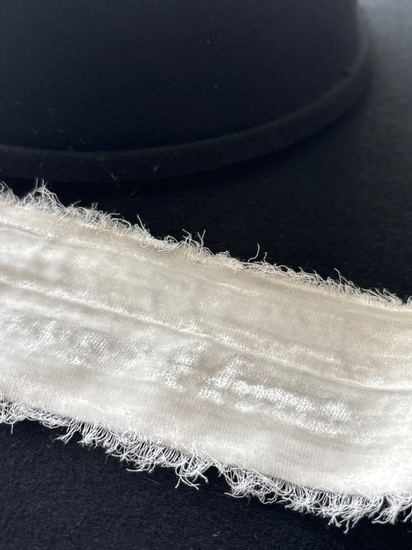 2 Inch Frayed Edge Velvet Silk Ribbon