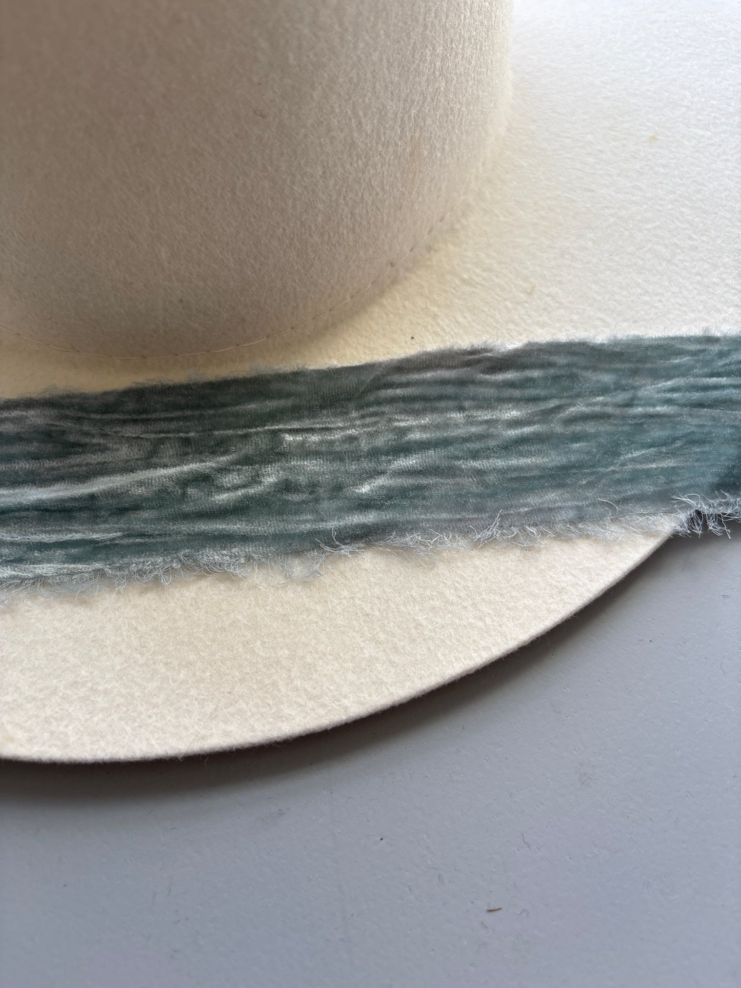 2 Inch Frayed Edge Velvet Silk Ribbon
