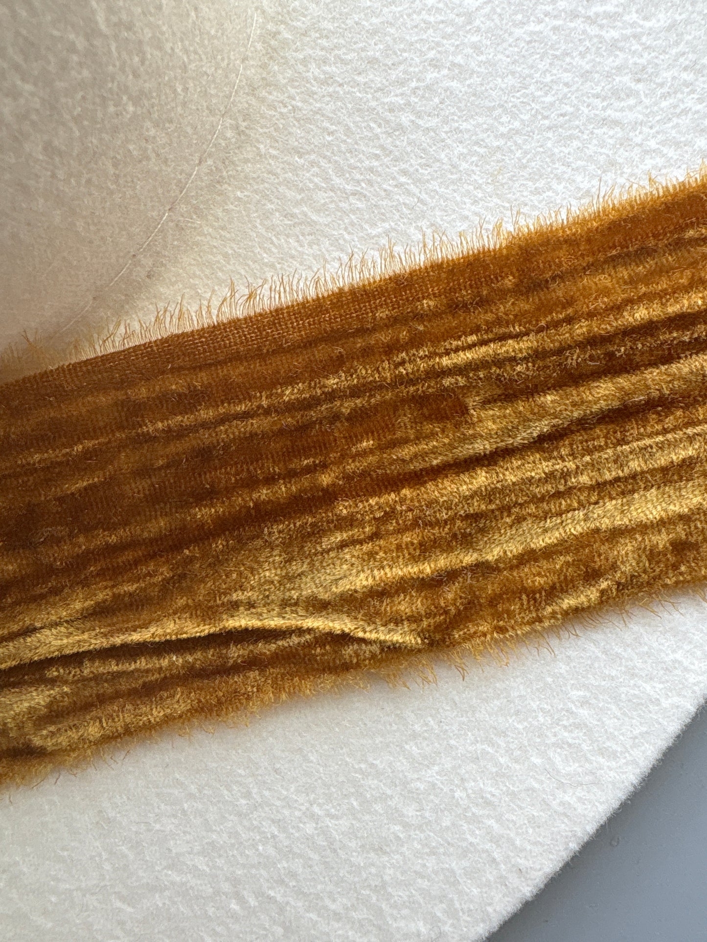 2 Inch Frayed Edge Velvet Silk Ribbon