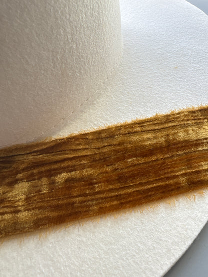 2 Inch Frayed Edge Velvet Silk Ribbon