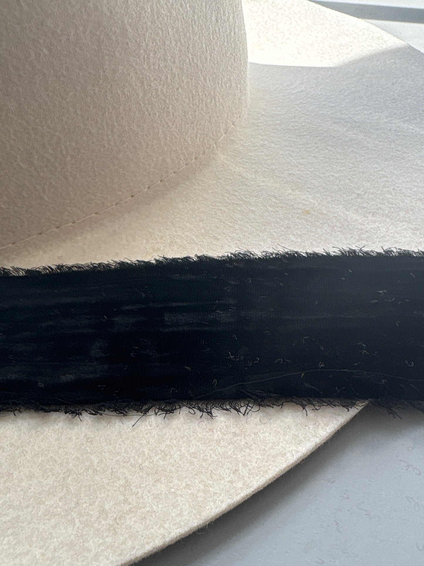 2 Inch Frayed Edge Velvet Silk Ribbon